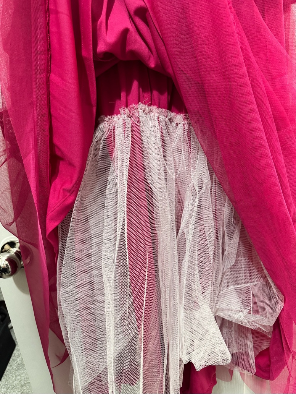 Adrianna Papell Mixed Media Tiered Cocktail Midi Dress - Picture 11 of 12